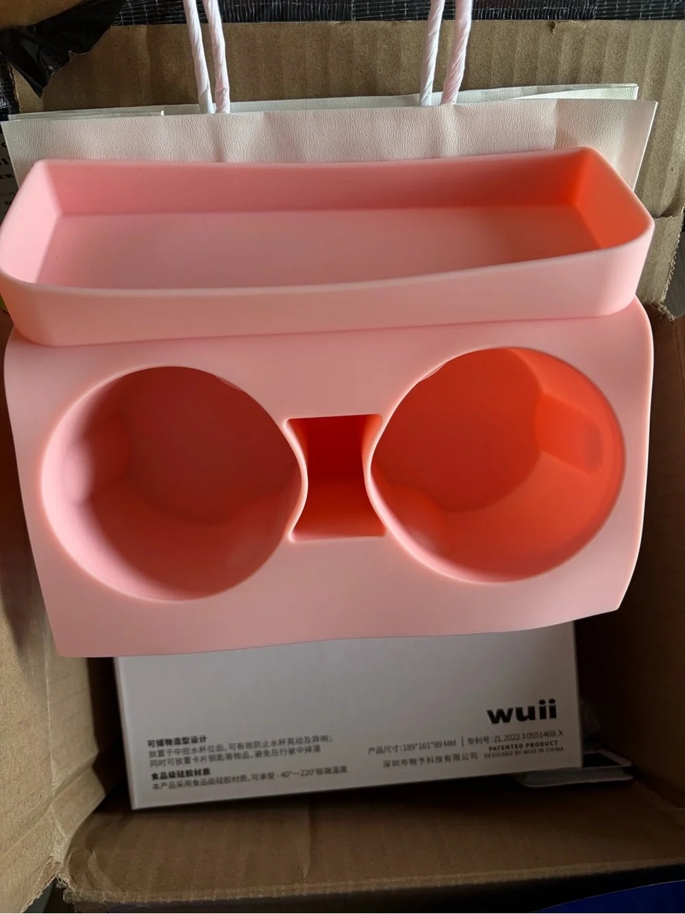 Tesla Decor Bundles: cup Tray + handle sticker + screen rim protector Pink/Coral